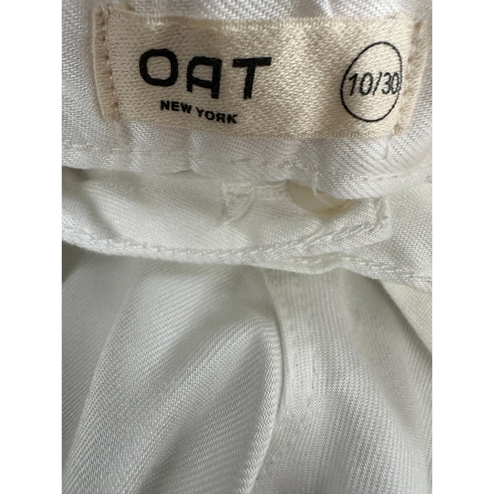 OAT New York White Wide Leg Lyocell Tie Waist Pant Size 10 NWOT Beach Resortwear - Picture 8 of 16